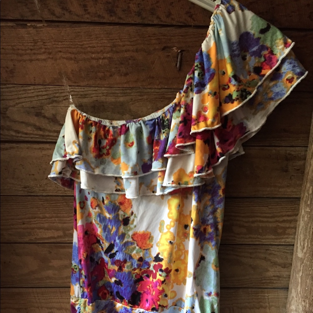 Floral One Shoulder